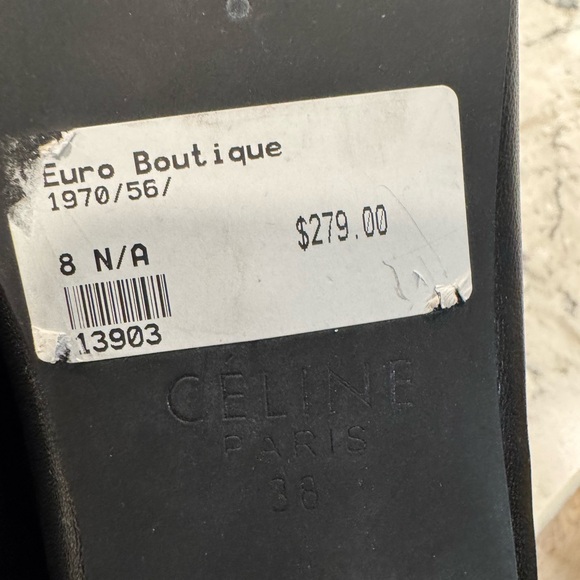 Womens Celine Ankle Strap Leather Pointy Toe Loafers Ballet Flats Shoes Size 8 - Picture 8 of 13